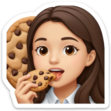 Olivia Rodrigo eating a cookie sticker