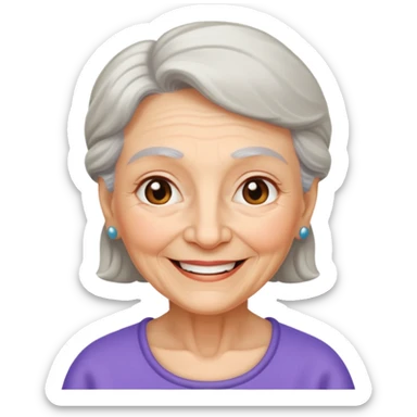 In medieval fairy tales, a kind and amiable grandmother who did not wear jewelry sticker