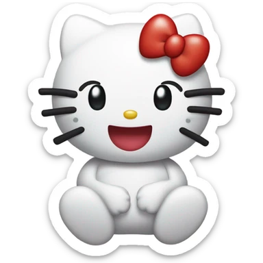 hello kitty with heart sticker