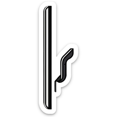 cartoon style wall nail with bold lines and playful look sticker