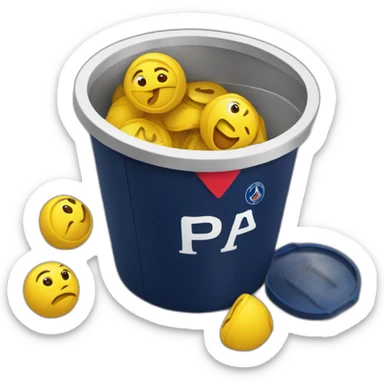 Le psg dans une poubelle sticker