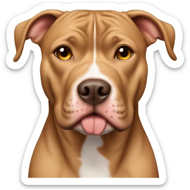 Light brown pitbull  sticker