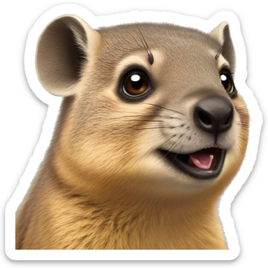 A hyrax that sings chappell roan sticker