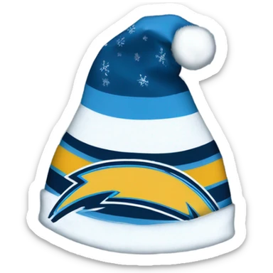 San Diego chargers Christmas hat sticker