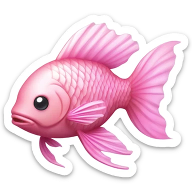 Pink fish sticker