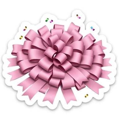 super pale pink bow confetti but the paper confetti are the pale pink bows sticker