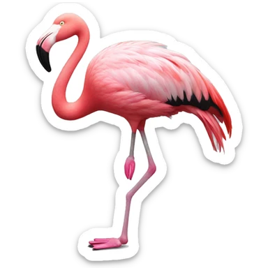 Flamingo tap dancing  sticker