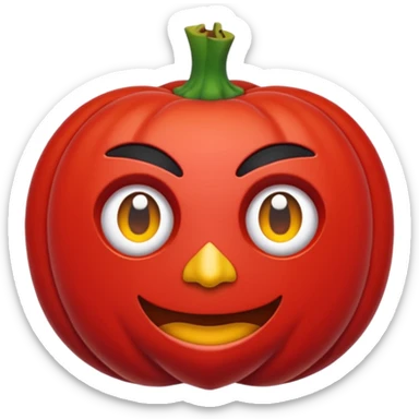 Kırmızı ince uçlu kolye şeklinde sarkaç sticker