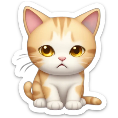 Sad kitty sticker