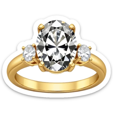 Oval engagement ring sticker