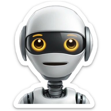 Ai cartoon robot sticker