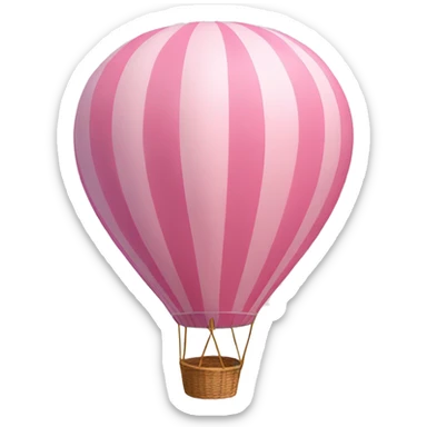 pastel pink hot air balloon  sticker