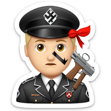 Hazme un emoji de la bandera nazi  con el real logo nazi sticker