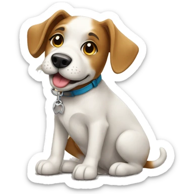 create goodmorning with dog sticker