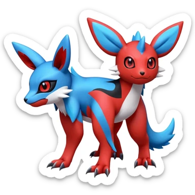  Cute Guilmon-Latias-Umbreon-Fakémon-hybrid-creature (full body)  sticker