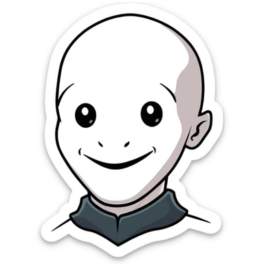 smiling Voldemort sticker