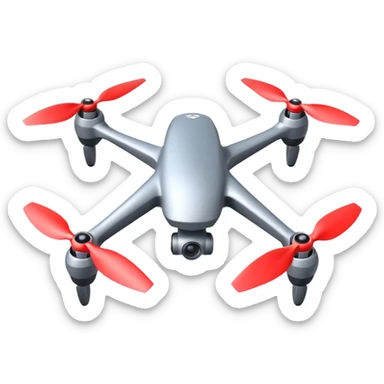 Drone – Quad-copter with spinning propellers sticker