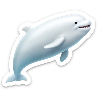 beluga whale sticker