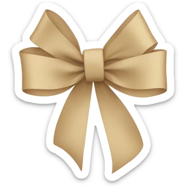 Ribbon but beige  sticker