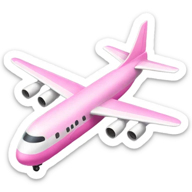 Pink plane sticker