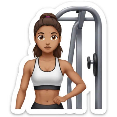 Girl in gym  sticker