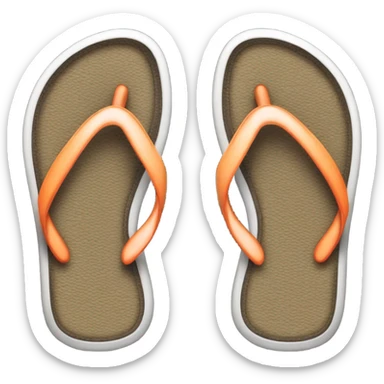 Flip flop with teeth  sticker