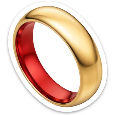 ring wedding gold red sticker