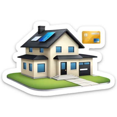 casa con tarjeta de credito sticker