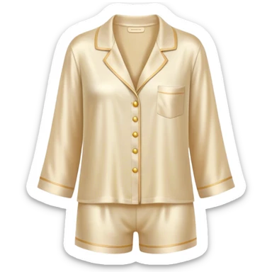 Silk beige pastel pajamas  sticker