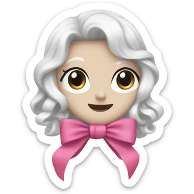 Aesthetic bow sticker