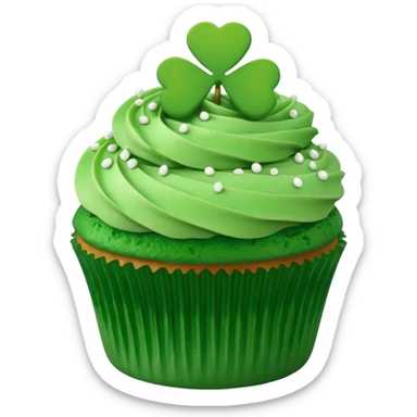 st patrick day themed cupcake sticker