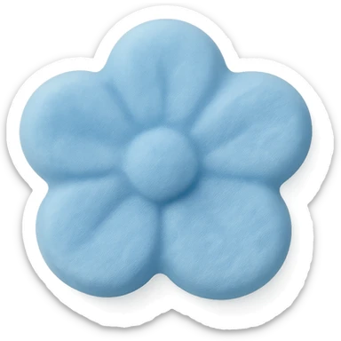 Change the candy color to blue, keep it flower-shaped, centered, transparent background, no other elements. The style should be consistent with the original image's look. sticker