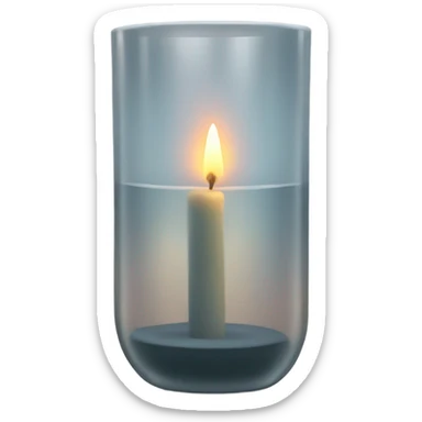 a candle in glass a eryomina sticker