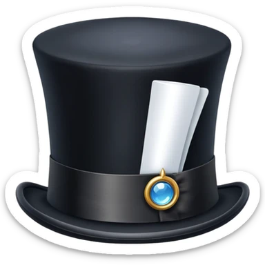 A top hat emoji sticker