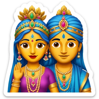 create radha krishna emoji sticker