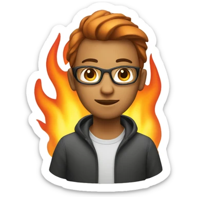 gender neutral software engineer on fire sticker