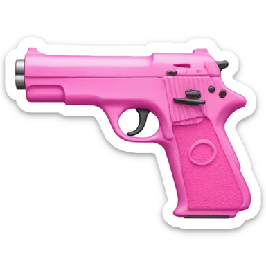 Pink gun sticker