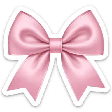 a baby pink thin ribbon bow sticker