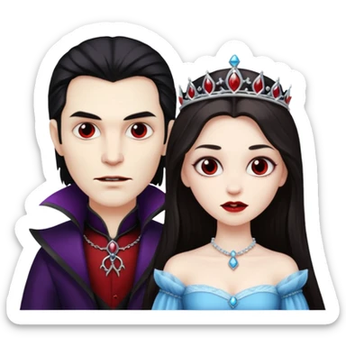 A vampire man and a princess sticker