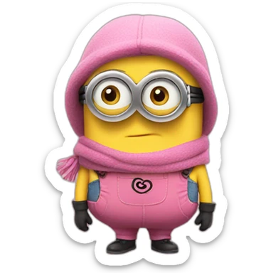 Minions rosa sticker