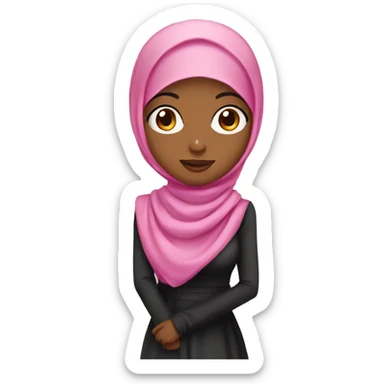 Pink hijab girl sticker