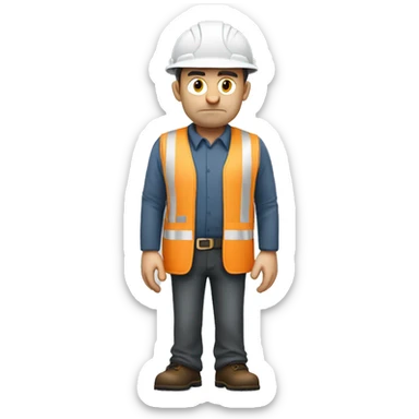 sad engineer who just lost their role after a re-tend with the client  sticker