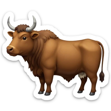 High resolution of  full body An ox sticker