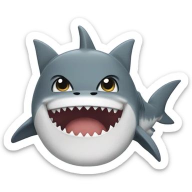 shark ith a cat sticker