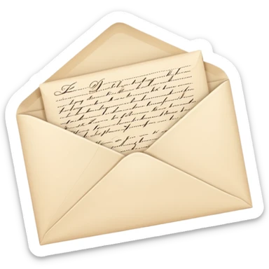 letter in an envelope sticker