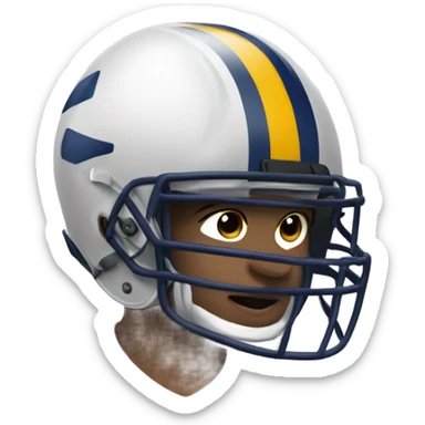 football helmeted boy in sportswear sticker
