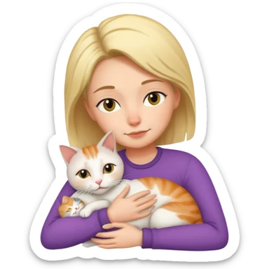 a lesbian and her cat sticker