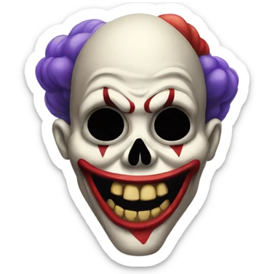 skull clown sticker