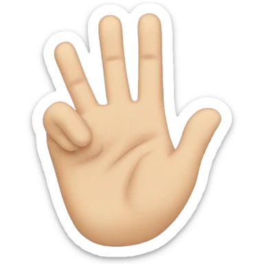 Follow me hand gesture sticker