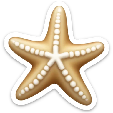 Beige and white starfish sticker